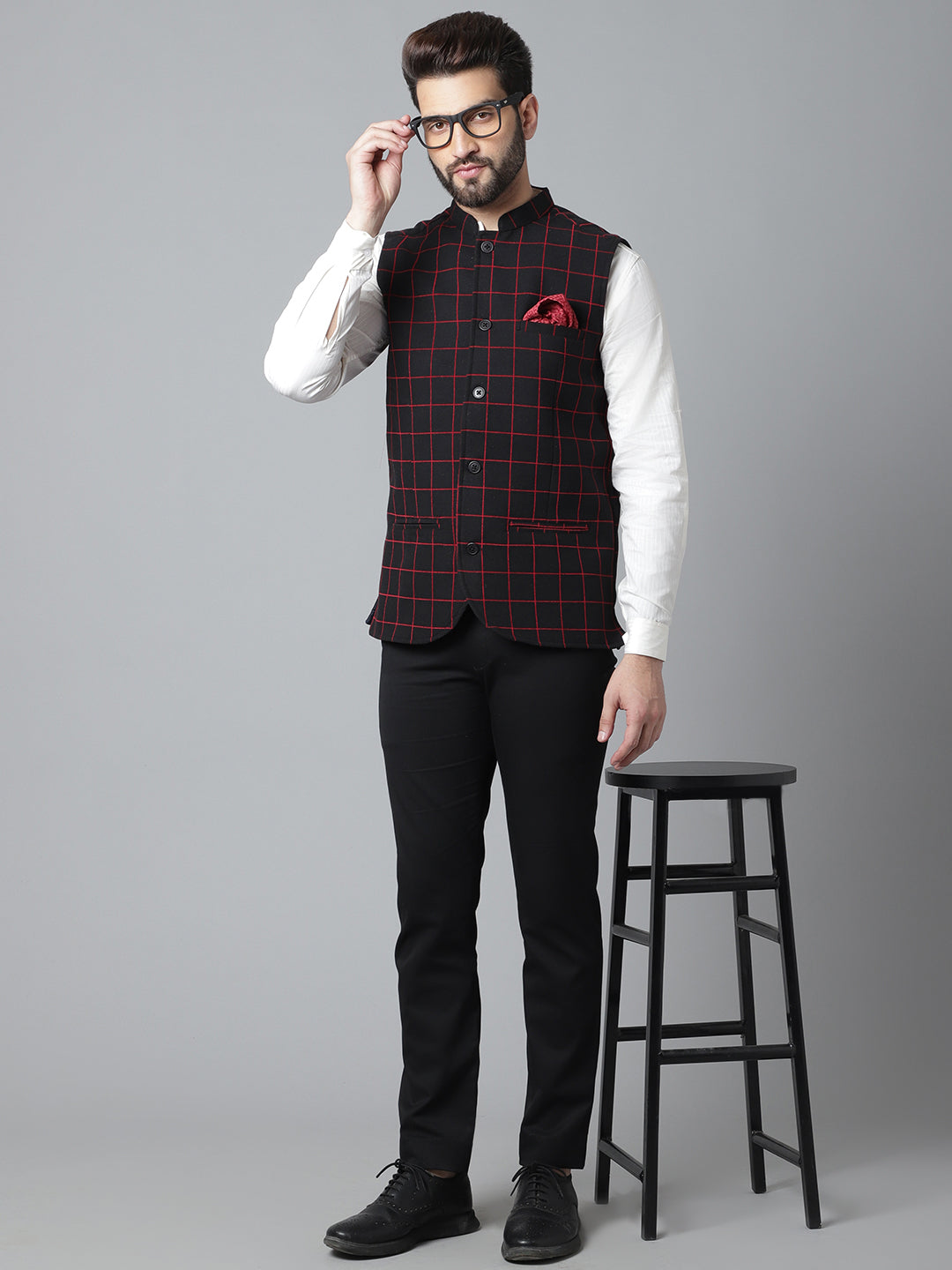 Even Apparels Men's Brown Nehru Jacket With Welt Pockets | Swadesiicart