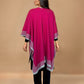 trueBrowns Pink Woollen Kaftan Cape | Swadesiicart