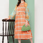 Ahalyaa Checked Tie-Up Neck Sequined Ethnic A-Line Midi Dress | Swadesiicart