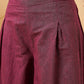 InWeave Women's Pink Wine Handloom Palazzo - Swadesiicart