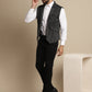 Even Apparels Men's Black Waistcoat with Notched Lapel | Swadesiicart
