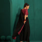 trueBrowns Black Silk Palazzo Stitched Saree | Swadesiicart