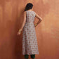 trueBrowns Off White Print Flared Anarkali Kurta Set | Swadesiicart