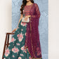 Ahalyaa Printed Sequinned Ready to Wear Lehenga & Blouse With Dupatta | Swadesiicart