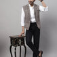 Even Apparels Men's Brown Pure Wool Nehru Jacket | Swadesiicart