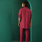 trueBrowns Men's Purple Silk Co-ord Set - Swadesiicart