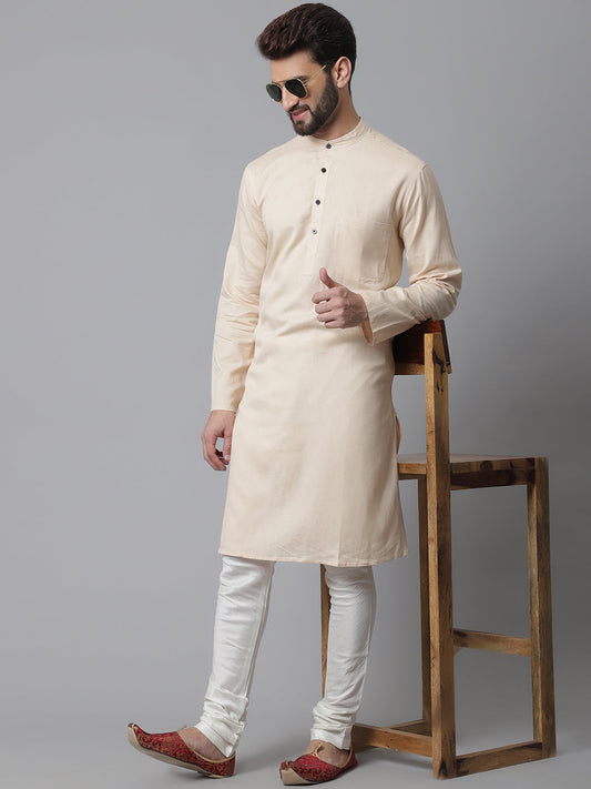 Even Apparels Brown Pure Cotton Kurta With Band Collar | Swadesiicart