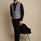 Even Apparels Men's Grey Double Breast Waistcoat | Swadesiicart