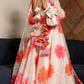 Pomcha Jaipur Carnation Off White Anarkali Set | Swadesiicart