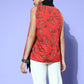 InWeave Women's Orange Paisley Reversible Shrug - Swadesiicart