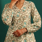 trueBrowns Teal Floral Cotton Printed Short Co-ord Set - Swadesiicart
