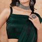 InWeave Women's Dark Green Black Gota Skirt Saree - Swadesiicart