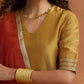 trueBrowns Gold Tissue Sharara Dupatta Set | Swadesiicart