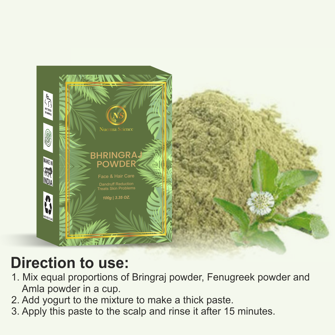 Nuerma Science Bhringraj Natural & Organic Powder | Swadesiicart