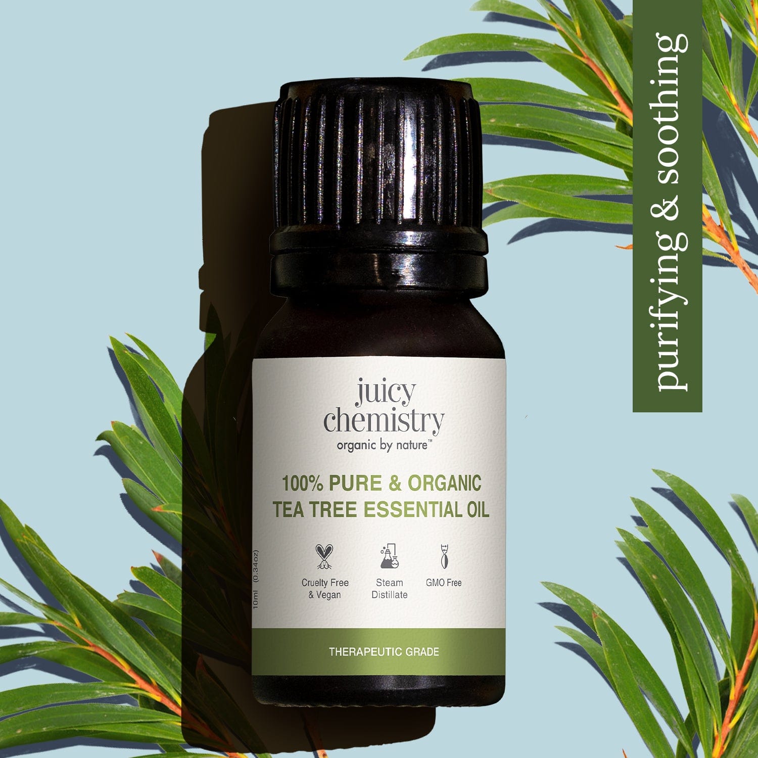 100% Pure & Organic Tea Tree Essential Oil