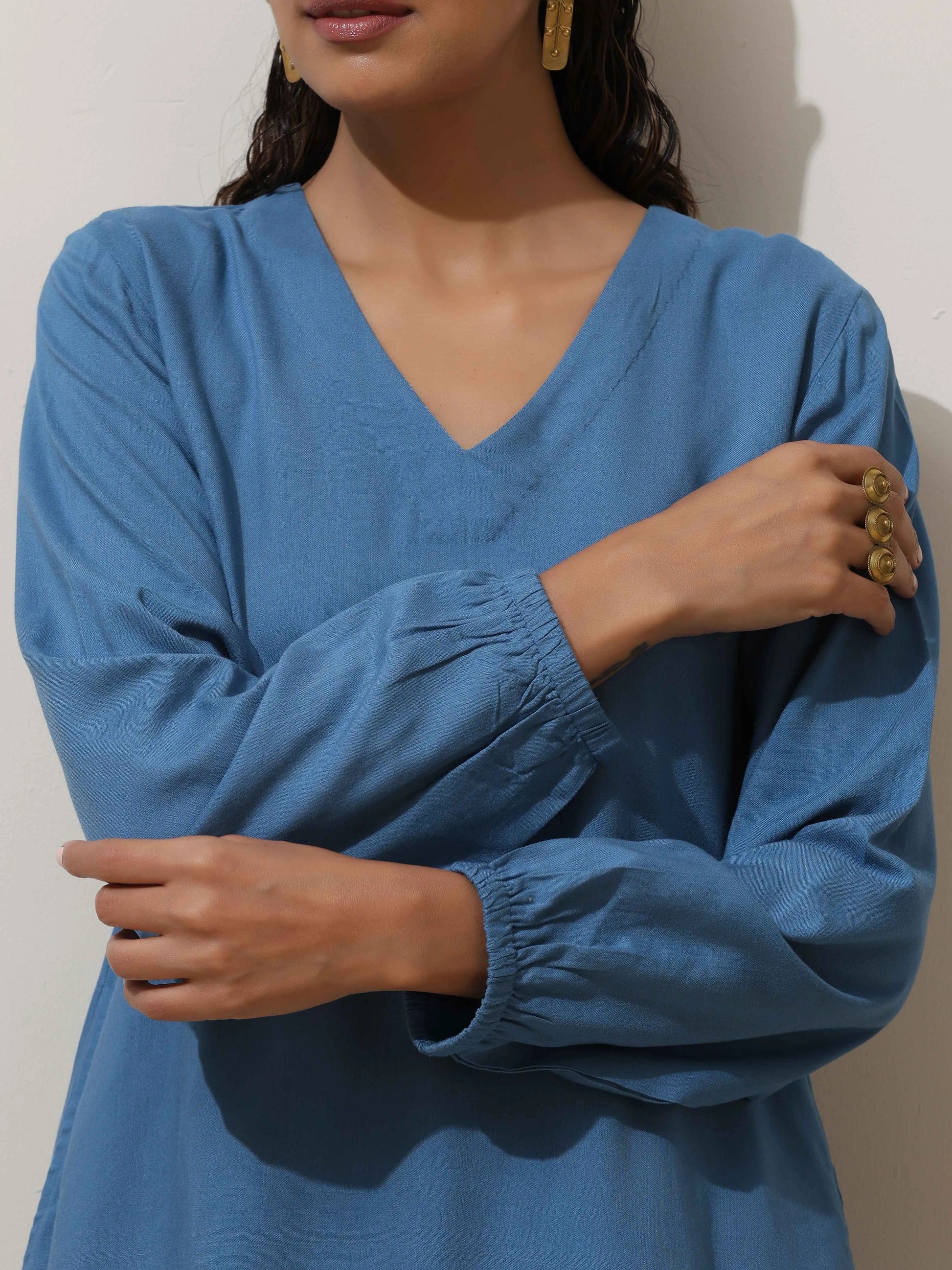 trueBrowns Blue Co-ord Set - Swadesiicart