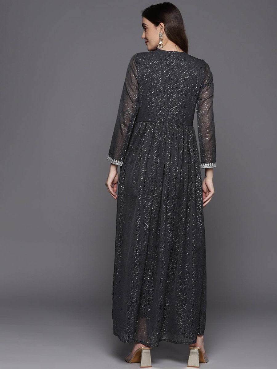 Ahalyaa Glitter Printed Top With Trousers | Swadesiicart