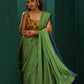 trueBrowns Green Muslin Silk Ready to Wear Saree | Swadesiicart