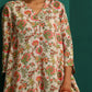 trueBrowns Off white Floral Jaal Muslin Silk Printed High Low Co-ord Set - Swadesiicart