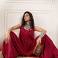 InWeave Maroon Round Sleeveless Jumpsuit - Swadesiicart