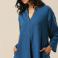 trueBrowns Classic Blue Slub Texture Relax Fit Co-Ord Set - Swadesiicart