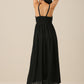 trueBrowns Black Slub Texture Sleeveless Dress | Swadesiicart