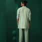 trueBrowns Men's Mint Green Dobby Co-ord Set - Swadesiicart