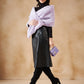 InWeave Women's Mauve Fur Cape - Swadesiicart