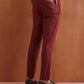 trueBrowns Men's Rust Cotton Twill Pants | Swadesiicart