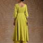 trueBrowns Lime Modal Satin Anarkali Set | Swadesiicart
