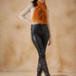 InWeave Women's Carrot Orange Faux Fur Neck Warmer - Swadesiicart