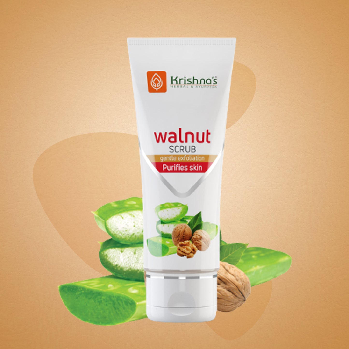 Krishna'S Herbal & Ayurveda Aloevera Walnut Scrub | Swadesiicart