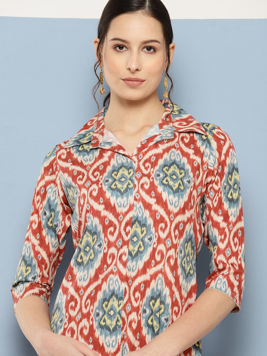 Ahalyaa Printed Ethnic Co-Ords - Swadesiicart
