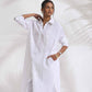 trueBrowns White Cotton Schiffli Shirt Kurta Set | Swadesiicart