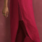trueBrowns Magenta Cotton Dobby Kurta Set | Swadesiicart