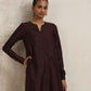 trueBrowns Cola Silk Kurta Co-ord Set - Swadesiicart