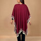 trueBrowns Maroon Woollen Kaftan Cape | Swadesiicart