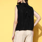 InWeave Women's Black Lurex Tie Up Top - Swadesiicart