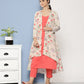 Ahalyaa Women Pink Floral Gotta Patti Kurta with Trousers | Swadesiicart