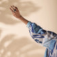 trueBrowns Blue Cotton Ikat Short Co-ord Set - Swadesiicart
