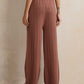 trueBrowns Peach Woollen Flared Pants | Swadesiicart