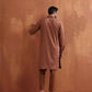 trueBrowns Men's Brown Cotton Front Open Kurta | Swadesiicart