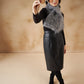 InWeave Women's Light Grey Faux Fur Neck Warmer - Swadesiicart