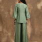 trueBrowns Light Green Bandhani Printed Silk Co-Ord Set - Swadesiicart