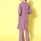 InWeave Women's Mauve Coord Set With Crepe Mauve Crop Top - Swadesiicart