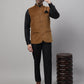 Even Apparels Men's Brown Nehru Jacket With Welt Pockets | Swadesiicart