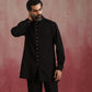 trueBrowns Men's Black Cotton Dobby Kurta Co-ord Set - Swadesiicart