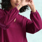 trueBrowns Magenta Velvet Co-Ord Set - Swadesiicart