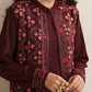 trueBrowns Purple Kashmiri Woollen Jacket 3pc Set | Swadesiicart