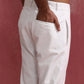 trueBrowns Men's White Cotton Twill Pants | Swadesiicart